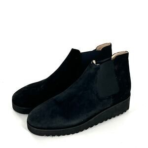 Amalfi by Rangoni Enrico Chelsea Boot 4 NWOT Black Suede Ankle Booties